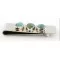 Handmade Navajo Nickel Turquoise Nuggets Native American Money Clip 11244-8 Handmade Navajo Nickel Turquoise Nuggets Native American Money Clip 11244-8