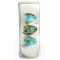 Handmade Navajo Nickel Turquoise Nuggets Native American Money Clip 11244-8 Handmade Navajo Nickel Turquoise Nuggets Native American Money Clip 11244-8