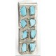 Handmade Certified Authentic Signed by Curt Cheama Zuni Nickel Natural Turquoise Nuggets Native American Money Clip 11232