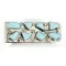 Handmade Signed Zuni Nickel Natural Turquoise Nuggets Native American Money Clip 11246