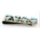 Handmade Certified Authentic Signed Zuni Nickel Natural Turquoise Nuggets Native American Money Clip 11246