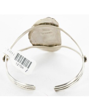 Handmade Certified Authentic Navajo .925 Sterling Silver Natural Turquoise Native American Bracelet 12756-1