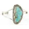 Handmade Navajo .925 Sterling Silver Natural Turquoise Native American Bracelet 12756-1 Handmade Navajo .925 Sterling Silver Natural Turquoise Native American Bracelet 12756-1