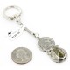 2 Vintage Style OLD Buffalo Coin Certified Authentic Navajo .925 Sterling Silver Natural Turquoise Native American Keychain 10320-1