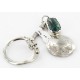 Vintage Style OLD Buffalo Coin Certified Authentic Navajo .925 Sterling Silver Natural Turquoise Native American Keychain 10320-4