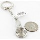 Vintage Style OLD Buffalo Coin Certified Authentic Navajo .925 Sterling Silver Natural Turquoise Native American Keychain 10320-4