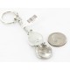 Vintage Style OLD Buffalo Coin Certified Authentic Navajo .925 Sterling Silver Natural Turquoise Native American Keychain 10327
