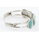 Handmade Certified Authentic Navajo .925 Sterling Silver Natural Turquoise Native American Cuff Bracelet 12766-2 Handmade Certified Authentic Navajo .925 Sterling Silver Natural Turquoise Native American Cuff Bracelet 12766-2