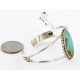 Handmade Certified Authentic Navajo .925 Sterling Silver Natural Turquoise Native American Bracelet 12757-2