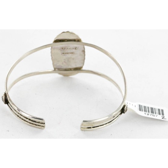Handmade Certified Authentic Navajo .925 Sterling Silver Natural Turquoise Native American Bracelet 12757-2
