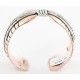 Handmade Certified Authentic Navajo Pure .925 Sterling Silver and Copper Native American Bracelet 371202322570