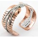 Handmade Certified Authentic Navajo Pure .925 Sterling Silver and Copper Native American Bracelet 371202322570