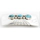 Certified Authentic Navajo .925 Sterling Silver Natural Turquoise Native American Buckle 1194-2