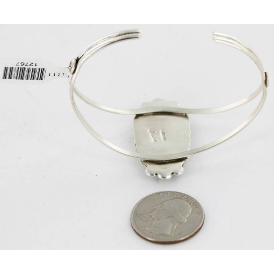 Handmade Certified Authentic Navajo .925 Sterling Silver Natural Turquoise Native American Bracelet 12767