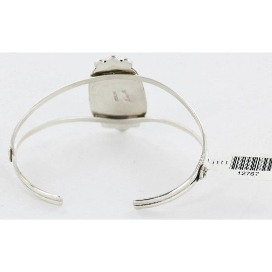 Handmade Certified Authentic Navajo .925 Sterling Silver Natural Turquoise Native American Bracelet 12767