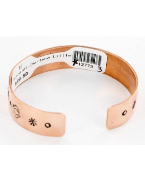 Handmade Horse Certified Authentic Navajo Pure Copper Native American Bracelet 12773-3