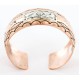 Handmade Bear Feather Certified Authentic Roanhorse Navajo Pure .925 Sterling Silver and Copper Native American Bracelet 12761