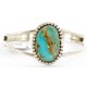 Handmade Certified Authentic Navajo .925 Sterling Silver Natural Turquoise Native American Bracelet 12757-3