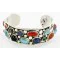 Handmade Navajo .925 Sterling Silver Natural Multicolor Stones and Turquoise Native American Bracelet 12782 Handmade Navajo .925 Sterling Silver Natural Multicolor Stones and Turquoise Native American Bracelet 12782