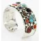 Handmade Navajo .925 Sterling Silver Natural Multicolor Stones and Turquoise Native American Bracelet 12782 Handmade Navajo .925 Sterling Silver Natural Multicolor Stones and Turquoise Native American Bracelet 12782