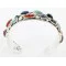Handmade Navajo .925 Sterling Silver Natural Multicolor Stones and Turquoise Native American Bracelet 12782 Handmade Navajo .925 Sterling Silver Natural Multicolor Stones and Turquoise Native American Bracelet 12782