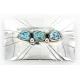 Navajo .925 Sterling Silver Natural Turquoise Native American Buckle 1194-1