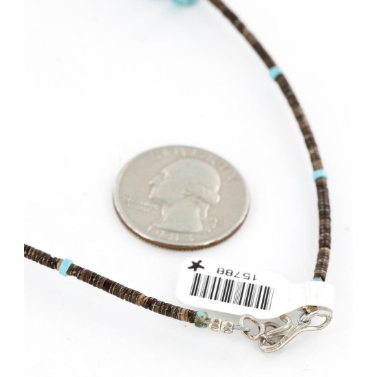 Collectable Large Handmade Certified Authentic Bear Navajo .925 Sterling Silver Natural Turquoise Native American Pendant and Necklace 15026