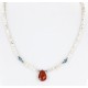 Certified Authentic Navajo .925 Sterling Silver Natural Jasper and White Howlite Native American Necklace 25232-3 Certified Authentic Navajo .925 Sterling Silver Natural Jasper and White Howlite Native American Necklace 25232-3
