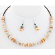 Certified Authentic Navajo .925 Sterling Silver Natural Turquoise Spiny Oyster Set Native American Necklace and Earrings 16038-18084