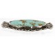 Handmade Certified Authentic Navajo .925 Sterling Silver Natural Mountain Pilot Turquoise Native American Pin 192