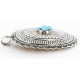 Large Collectable Handmade Certified Authentic Navajo .925 Sterling Silver Natural Turquoise Native American Bolo tie and Pendant  24112