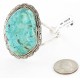Large Handmade Certified Authentic Navajo .925 Sterling Silver Natural Turquoise Native American Bracelet 12651