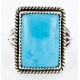 Handmade Certified Authentic Navajo .925 Sterling Silver Natural Turquoise Native American Ring  16945