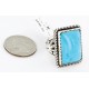 Handmade Certified Authentic Navajo .925 Sterling Silver Natural Turquoise Native American Ring  16945
