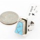 Handmade Certified Authentic Navajo .925 Sterling Silver Signed Inlaid Natural Turquoise Native American Ring  16516