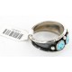 Handmade Certified Authentic Signed Navajo .925 Sterling Silver Natural Turquoise Native American Ring  16835