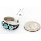 Handmade Certified Authentic Signed Navajo .925 Sterling Silver Natural Turquoise Native American Ring  16835