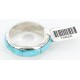 Handmade Certified Authentic Inlaid Signed Navajo .925 Sterling Silver Natural Turquoise Native American Ring  16625