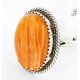 Handmade Certified Authentic Signed Navajo .925 Sterling Silver Spiny Oyster Native American Ring  16585-9