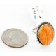 Handmade Certified Authentic Signed Navajo .925 Sterling Silver Spiny Oyster Native American Ring  16585-9
