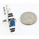 .925 Sterling Silver Handmade Certified Authentic Navajo Lapis Native American Ring  12646-0