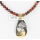 12kt Gold Filled And .925 Sterling Silver Handmade Chief Head Certified Authentic Navajo Native American Necklace 24328-7