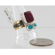 .925 Sterling Silver And 12kt Gold Filled Handmade Certified Authentic Navajo Turquoise, Sugilite Native American Ring 12691-3 .925 Sterling Silver And 12kt Gold Filled Handmade Certified Authentic Navajo Turquoise, Sugilite Native American Ring 12691-3