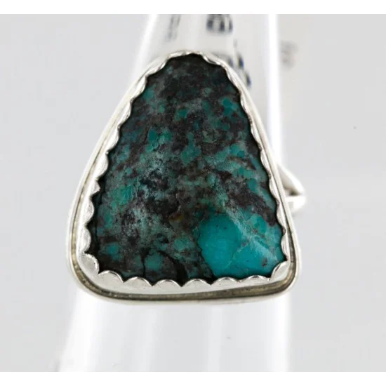 Handmade Navajo .925 Sterling Silver Natural Turquoise Native American Ring 16936 Handmade Navajo .925 Sterling Silver Natural Turquoise Native American Ring 16936