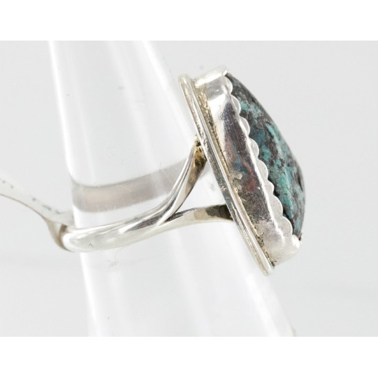 Handmade Certified Authentic Navajo .925 Sterling Silver Natural Turquoise Native American Ring  16936