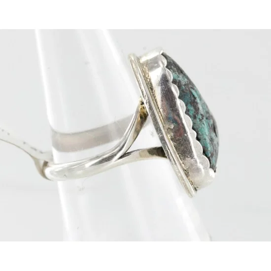 Handmade Navajo .925 Sterling Silver Natural Turquoise Native American Ring 16936 Handmade Navajo .925 Sterling Silver Natural Turquoise Native American Ring 16936