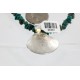 .925 Sterling Silver and 12kt Gold Filled Handmade Eye Certified Authentic Navajo Turquoise Native American Necklace 24303-9