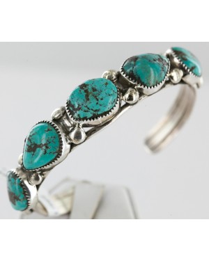 Certified Authentic Navajo .925 Sterling Silver Turquoise 12714