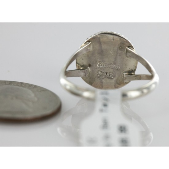 Handmade Certified Authentic Navajo .925 Sterling Silver Natural Turquoise Rin Native American Ring  16843
