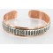 Handmade Certified Authentic Navajo Pure .925 Sterling Silver and Copper Native American Bracelet 12712
